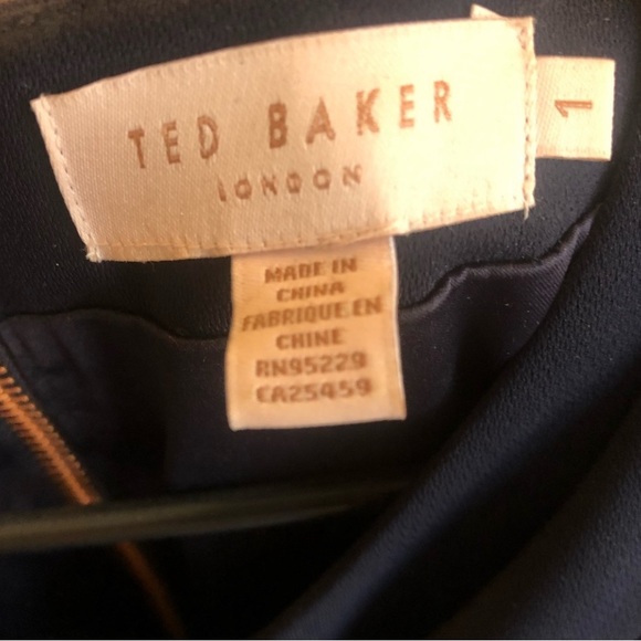 Ted Baker navy blue romper/jumpsuit with side cut outs. size 1 - Picture 5 of 7